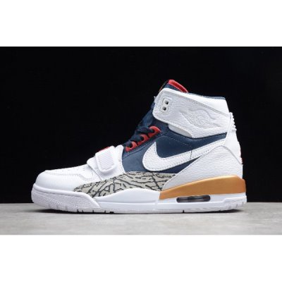 Nike Erkek Air Jordan Legacy 312 Beyaz / Lacivert Basketbol Ayakkabısı Türkiye - FF94ZVFM